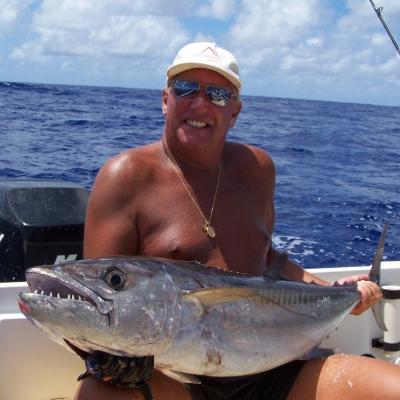 Doggy beim Schleppfischen