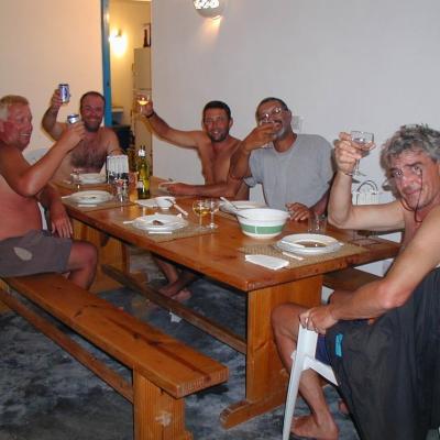 Abendessen im Bungalow