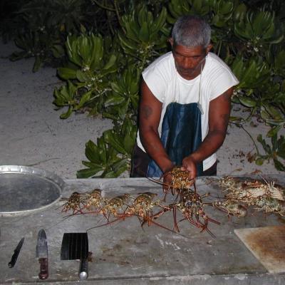 Langusten auf dem Grill