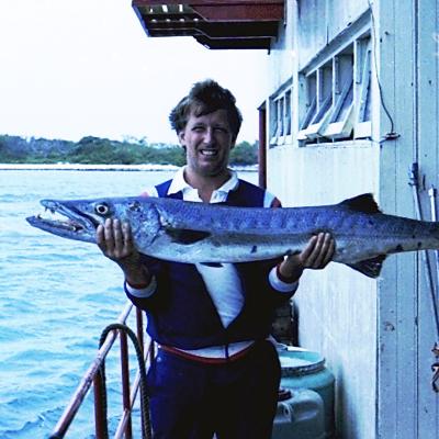 Klaus mit Barracuda Kuba 1984