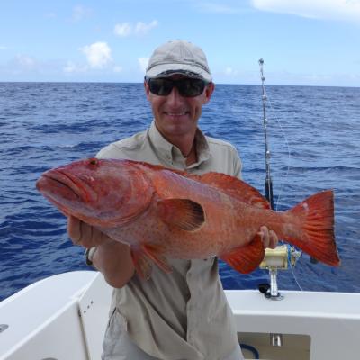 Stephan mit Zackenbarsch