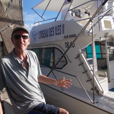 Walter vor unserem Boot