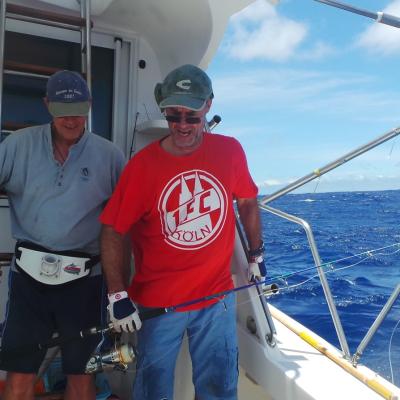 Mikel und Walter in einer Jigging-Pause