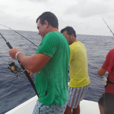 Junior, Olivier und Raymond beim Jiggen