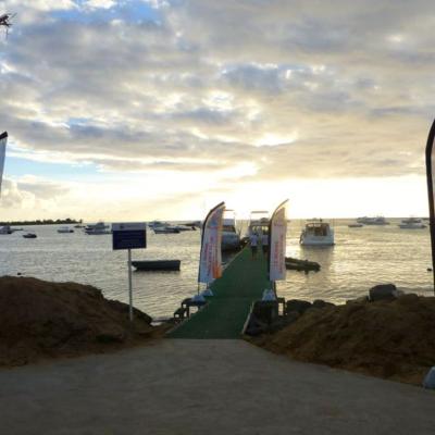 Abendstimmung am Steg vom Le Morne Angling Club