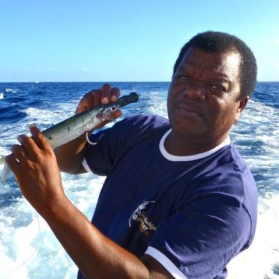 Skipper Harold mit Trompetenfisch