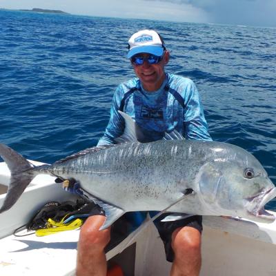 Stephan mit Giant Trevally