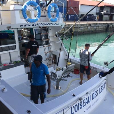 Vor der Abfahrt auf die Eastern Bank